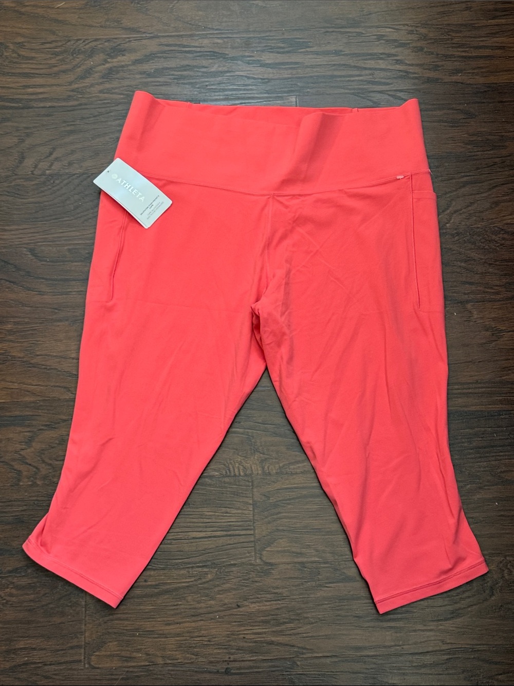 Athleta Coral Pink Capris with Side Pockets